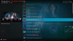 Black Widow Kodi Build