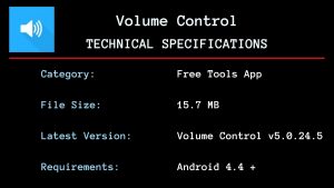 Volume Control Tech Specs 1
