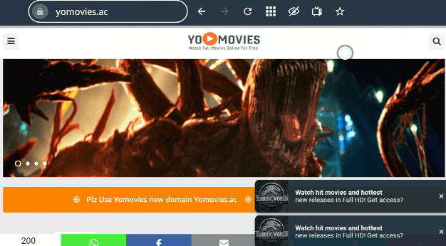 YoMovies website
