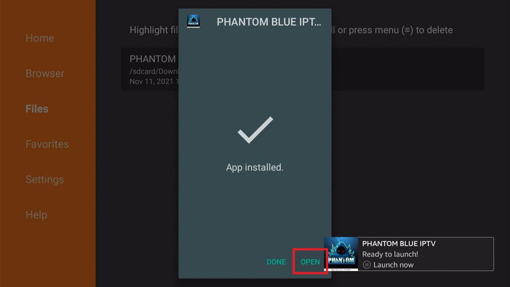 How to Install Phantom Blue IPTV App on Fire TV Stick 18