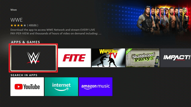 WWE on Firestick