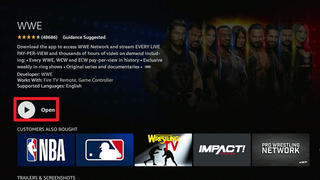 WWE on Firestick 3