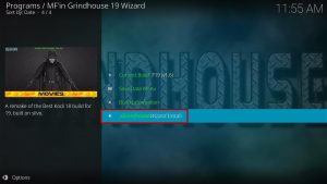 Install F19 Kodi Build