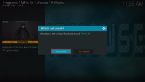 Install F19 Kodi Build
