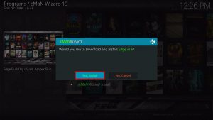Install Edge Kodi Build Step 29