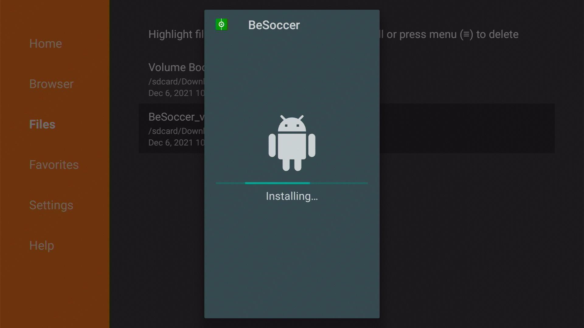 Install BeSoccer App on your Fire TV Stick step 17