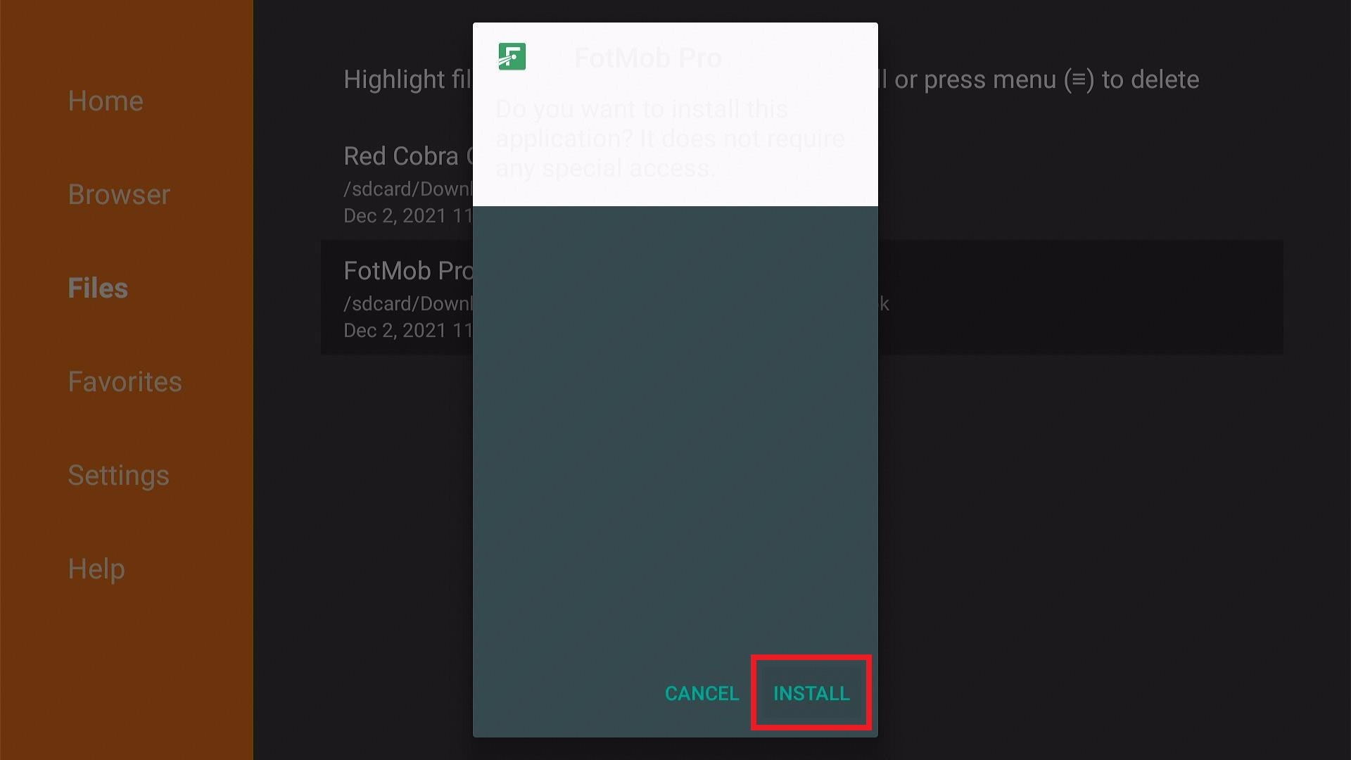 Install FotMob App on Fire TV Stick