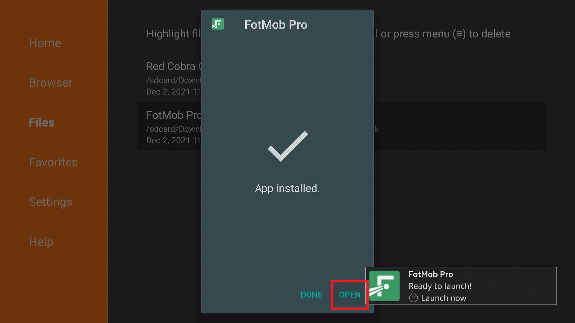 Install FotMob App on Fire TV Stick