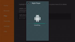 Install Night Player App on Fire TV Stick step 17