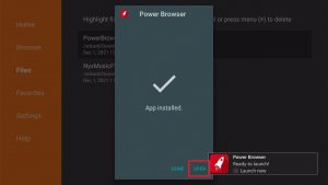 Install Power Browser App on Fire TV Stick