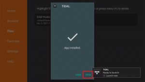 Install Tidal Music App on Fire TV Stick