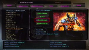 Install Weapon X Kodi Build Step 27