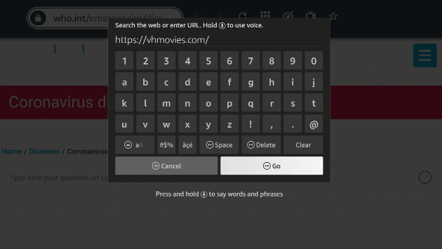 Stream VHMovies Website on FireStick Step 11