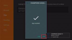 Install the Champions League IPTV on Fire TV Stick 18