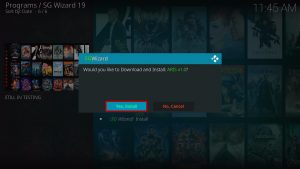 Install ARIS Kodi Build Step 28