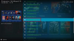 Install SG TV Dark Kodi Build step 27