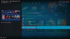 Install SG TV Dark Kodi Build step 28