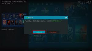 Install SG TV Dark Kodi Build step 29