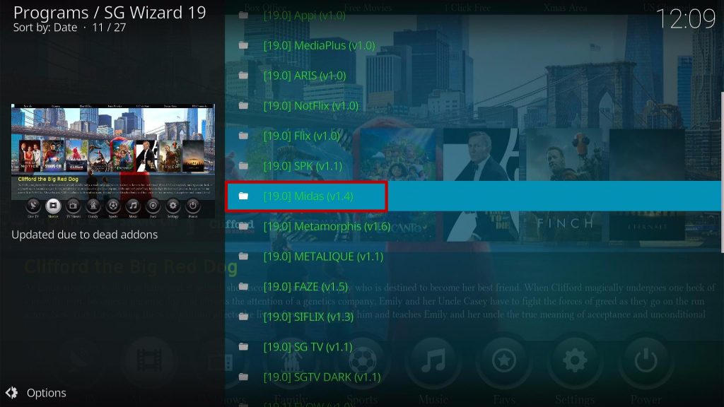 Install Midas Kodi Build Step 26