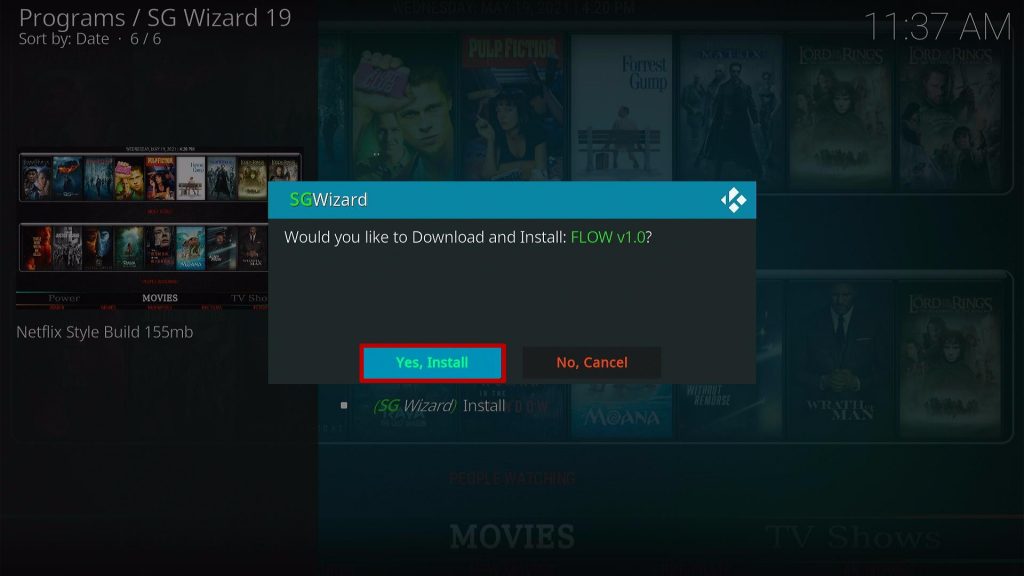 Install FLOW Kodi Build Step 29