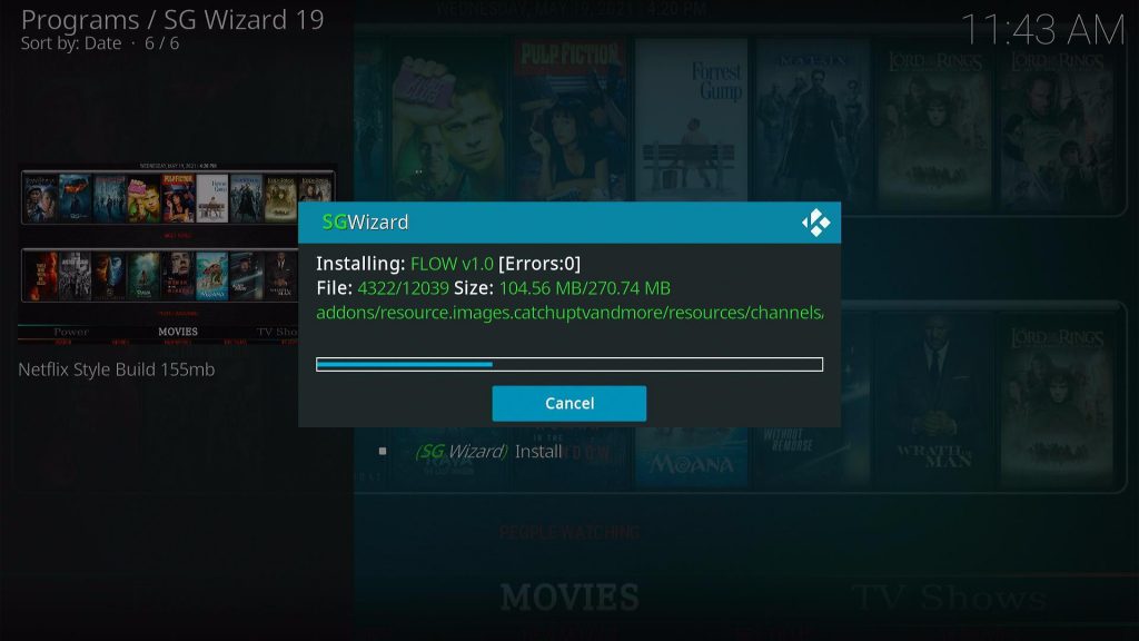 Install FLOW Kodi Build Step 32