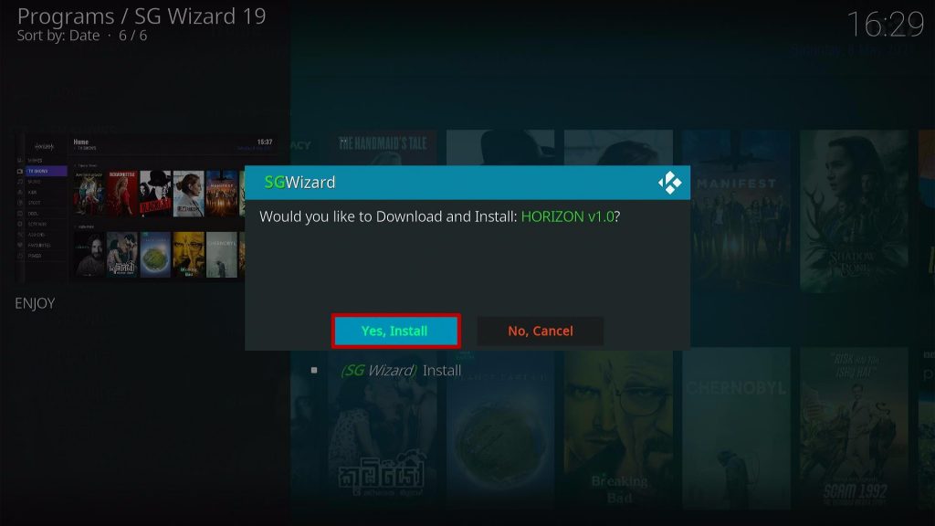 Install Horizon Kodi Build 29