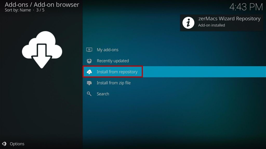 Install SG TV Dark Kodi Build step 16