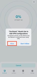 surfshark ios 12