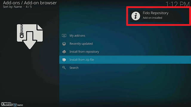 Install Fido Kodi Addon on Firestick step 16