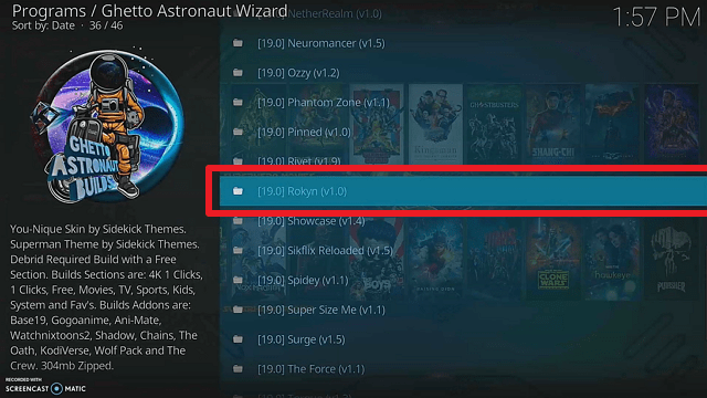 Install Rokyn Kodi Build on Firestick step 27