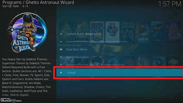 Install Rokyn Kodi Build on Firestick step 28