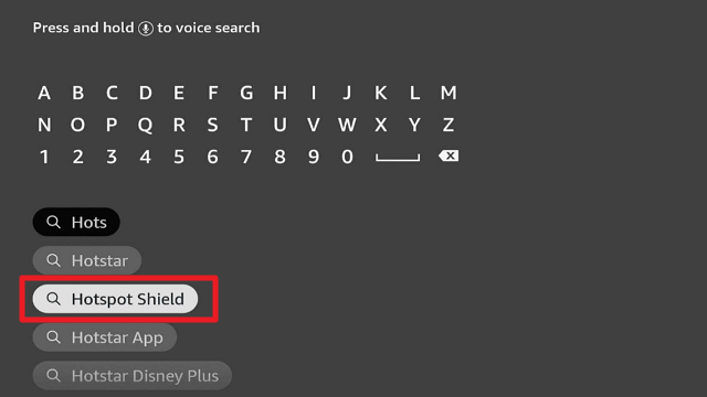 Hotspot Shield Installation Guide on Firestick step 2