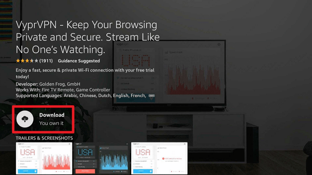 VyprVPN Installation Guide on Firestick step 4