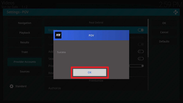 Use POV Kodi Addon With Real-Debrid STEP 7