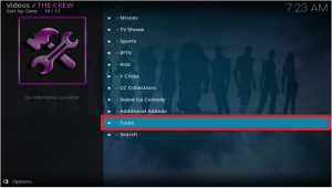 The Crew Kodi Addon Not Working - Clear Cache 1