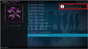 The Crew Kodi Addon Not Working - Clear Cache 4