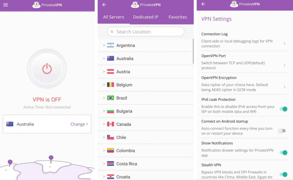 privatevpn client view
