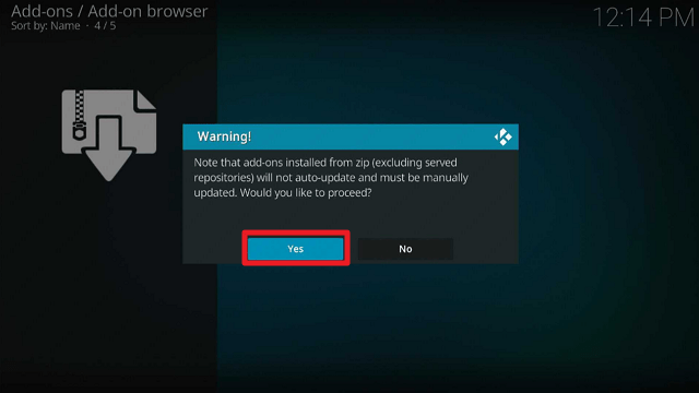 Install Elite Kodi Build on Firestick step 13