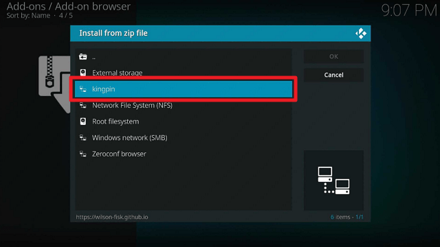 Install Kingpin Kodi Addon on Firestick step 14