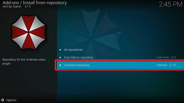 Install Umbrella Kodi Addon on Firestick step 17