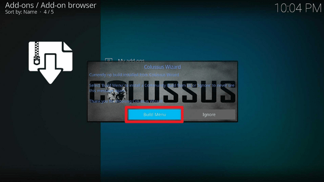 Install Colussus Kodi Build on Firestick step 18