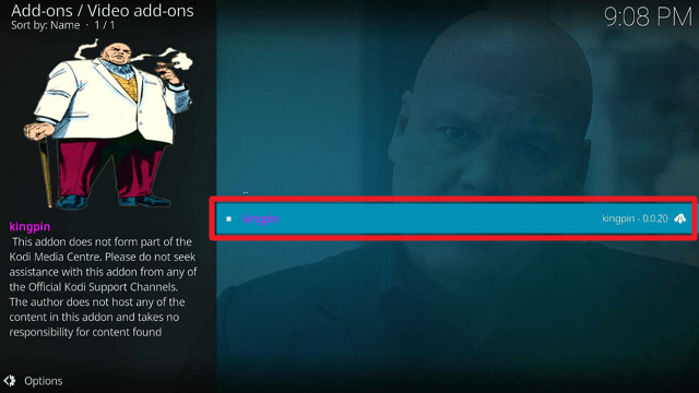 Install Kingpin Kodi Addon on Firestick step 20