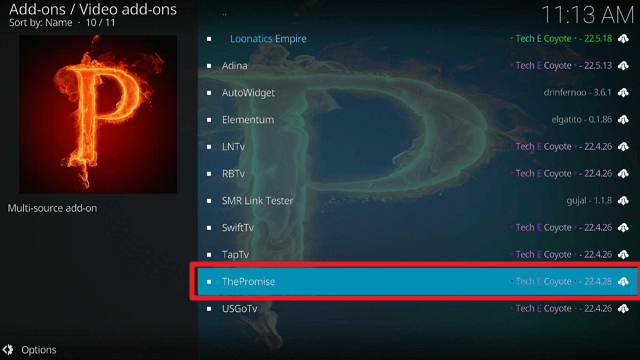 Install The Promise Kodi Addon on Firestick step 20