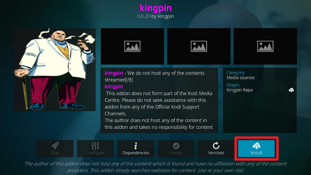 Install Kingpin Kodi Addon on Firestick step 21