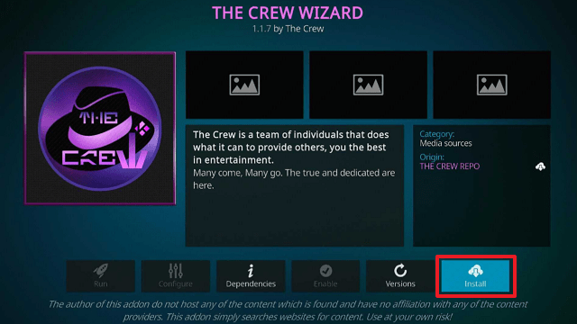 Install Skeleton Crew Kodi Build on Firestick step 21