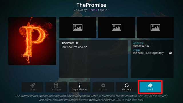 Install The Promise Kodi Addon on Firestick step 21