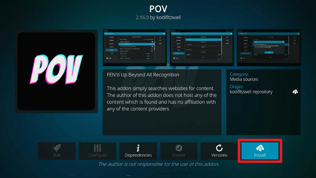 Install POV Kodi Addon on Firestick step 21