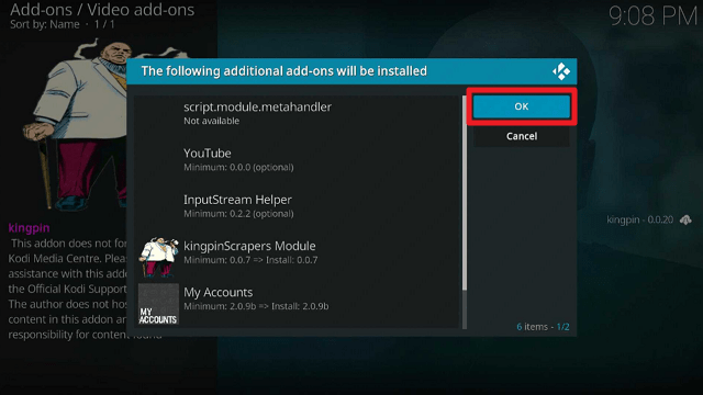 Install Kingpin Kodi Addon on Firestick step 22