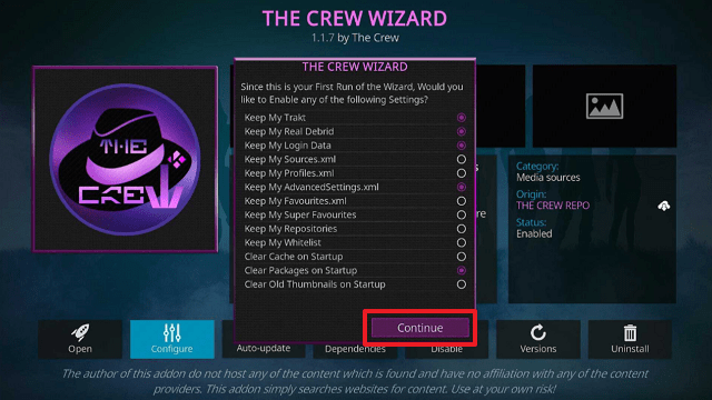 Install Skeleton Crew Kodi Build on Firestick step 23b