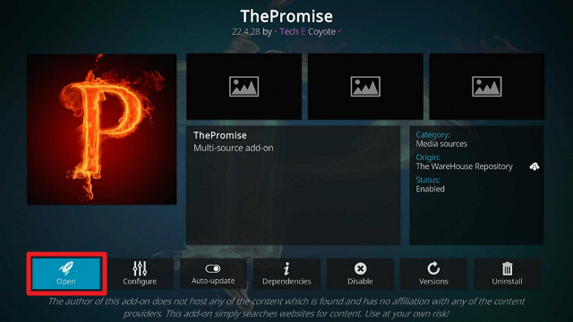 Install The Promise Kodi Addon on Firestick step 24